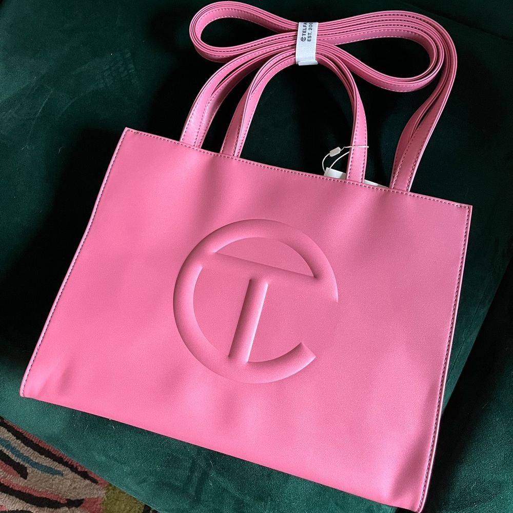 Telfar Corned Beef Pink Medium Shopping Bag Purse Tote - NIB w/ Tags Dustbag